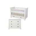 Kidsmill Shakery - Pure White - Cotbed including Understorage Drawers & Chest Kidsmill Shakery - Pure White - Cotbed including Understorage Drawers & Chest