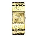 Guess Ladies' Gold-plated Logo Semi-bangle Watch